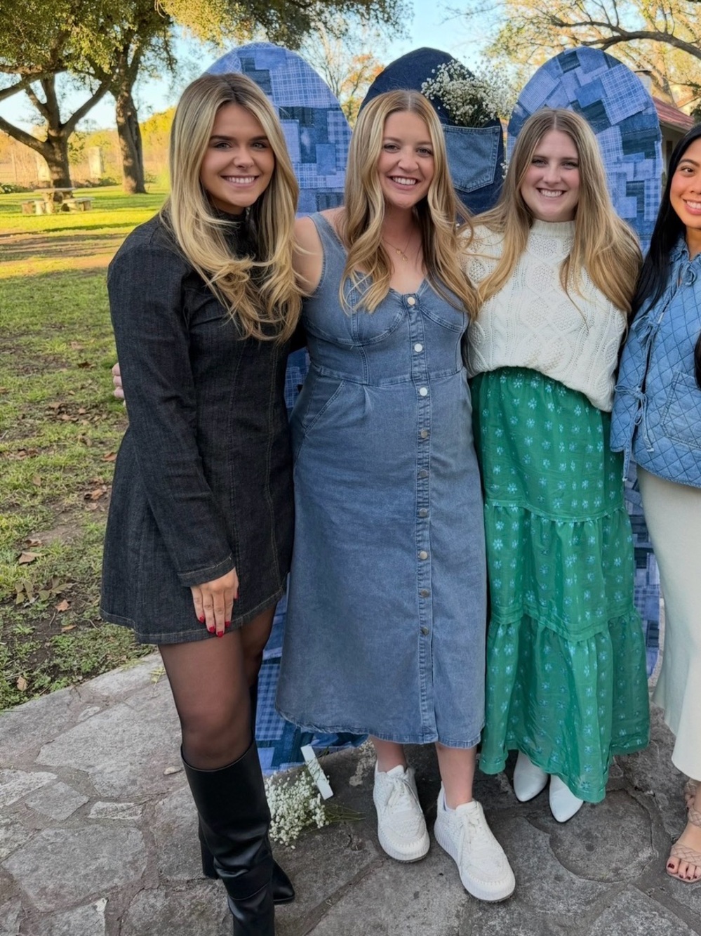 Zara Denim Mock Neck Mini Dress